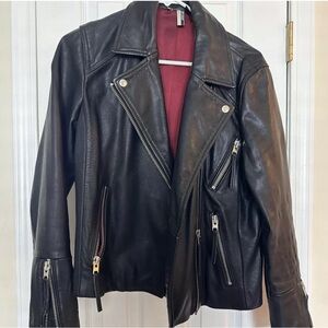 Top shop Black Leather Biker Jacket